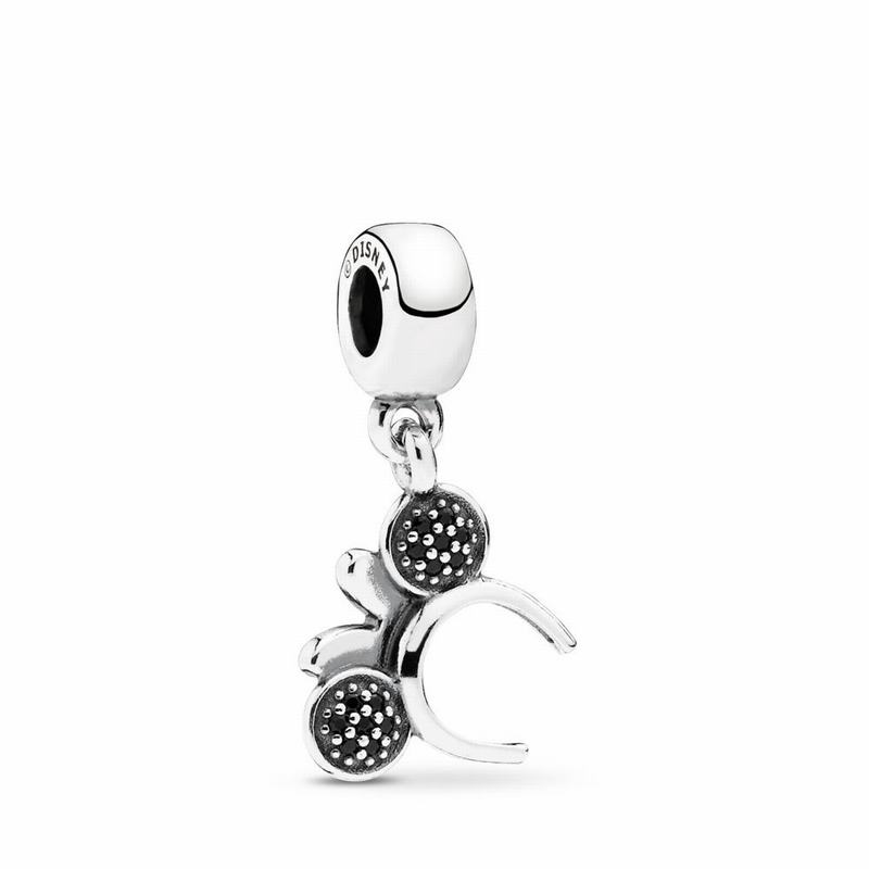 Pandora Disney Minnie Headband Dangle Charm Ireland - Sterling Silver/Mixed Stones/Cubic Zirconia -